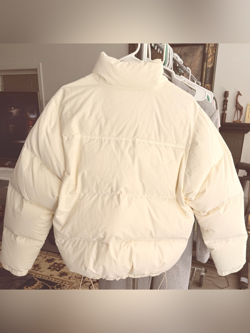 Madhappy Cream Quilted Puffer acket - Picture 2 of 5